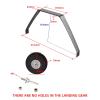 DAYUDDRICAR 70E Scale Carbon Fiber Landing Gear with Sponge Wheel and Axles Chassis Kit Spare Part for 30E/50E/70E RC Model Airplane Plane Fix-wing Model Accessories view 2