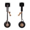 DAYUDDRICAR Airplane Landing Gear, 2 Pcs Model Airplane Main Electronic Retractable Landing Gears with Wheel Kit Spare Part for 10kg RC Model Airplane Plane Accessories view 1