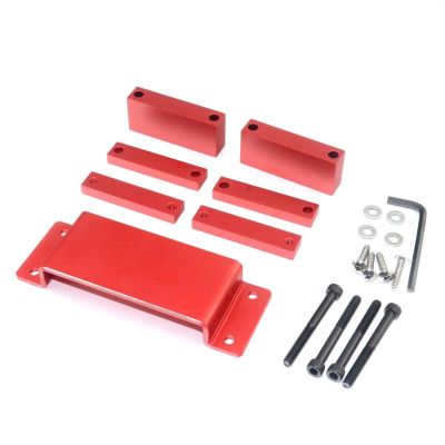 VERBANA RC Engine Mount, Model Airplane CNC RC Gasoline Engine Bench Work Stand 130x45x52mm Spare Part for RC Model Airplane Plane Car Accessories (Color : 1 Set Red)