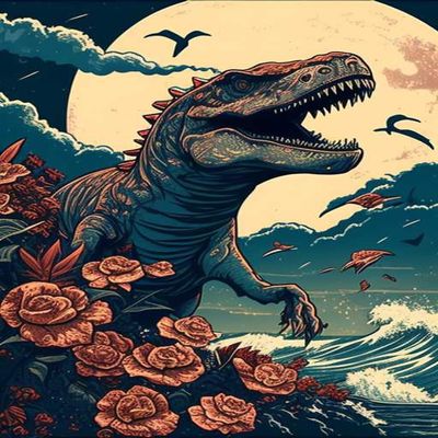 1000 Piece Puzzles for Adult & Friend-Tyrannosaurus Rex Jigsaw Puzzle - Animal Puzzles, Educational Toys DIY Collectibles, for Home Decor Wall Decor - Comes with Poster