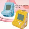 1PC Blue Micro Player Mini Arcade Machine with Keychain, 26 Classic Game Modes Support Music Mini Building Block Game Console for Plug and Play Video Games Automotive Trim Automobile Keychains view 4