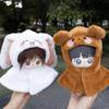 niannyyhouse 10cm 20cm Plush Doll Clothes Shawl Dinosaurs Sharks Rabbits Bears Puppies Embroidered Poncho Dolls Dress Up (Blue, 10cm) view 4