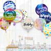 10 Pcs Happy Birthday Balloons, 18" Round Aluminum Foil Mylar Helium Balloon Inflatable Balloons for Birthday Party Decorations Supplies, Multi Pattern view 3