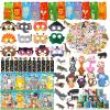 158 pcs Safari Party Favors for 12 kids Jungle Safari Birthday Party Supplies, Wild Animal Goodie Bags ,Safari Birthday Decorations Gift Bag Fillers Pinata Stuffers, Wild Animals Themed Party Toys view 1