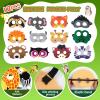 158 pcs Safari Party Favors for 12 kids Jungle Safari Birthday Party Supplies, Wild Animal Goodie Bags ,Safari Birthday Decorations Gift Bag Fillers Pinata Stuffers, Wild Animals Themed Party Toys view 3
