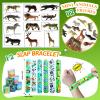 158 pcs Safari Party Favors for 12 kids Jungle Safari Birthday Party Supplies, Wild Animal Goodie Bags ,Safari Birthday Decorations Gift Bag Fillers Pinata Stuffers, Wild Animals Themed Party Toys view 4