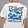 1pc Car & Letter Graphic Tee (Color : White, Size : Medium) view 3