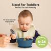 KeaBabies 2-Pack Baby Bowls with Suctions, Lids - Silicone Toddler Suction Bowls for Baby Boy, Girl, Kids, Food Grade Silicone, BPA-Free, Dishwasher Safe, Toddler Eating Essentials (Valiant) view 3