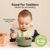 KeaBabies 2-Pack Baby Bowls with Suctions, Lids - Silicone Toddler Suction Bowls for Baby Boy, Girl, Kids, Food Grade Silicone, BPA-Free, Dishwasher Safe, Toddler Eating Essentials (Slate) view 3