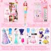 PainZieteg Magnetic Dress Up Dolls, Magnetic Princess Dress Up Paper Dolls, Magnetic Dress Up Dolls for Girls Ages 4-10 Learning Created Imagine Set Birthday Gift (Liz) view 3
