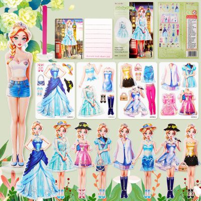 Magnetic Dress Up Dolls, Magnetic Princess Dress Up Paper Dolls, Magnetic Dress Up Dolls for Girls Ages 4-10 Learning Created Imagine Set Birthday Gift (Lea)