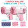 JONEG Toys for 3-8 Year Old Boys Girls: 2 Pack Bubble Machine for Kids with Bubble Solution, Gifts for 3 4 5 6 7 8 Years Old Boy Birthday Toy for Kid Toddlers Ages 4-6 Outdoor Wedding Bubbles Wands view 2