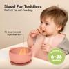 KeaBabies 2-Pack Baby Bowls with Suctions, Lids - Silicone Toddler Suction Bowls for Baby Boy, Girl, Kids, Food Grade Silicone, BPA-Free, Dishwasher Safe, Toddler Eating Essentials (Roseate) view 3