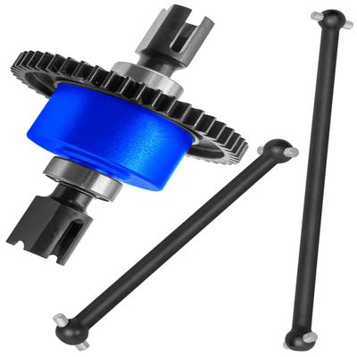 RCMYou 50T Center Diff&Center Drive Shaft Axles Upgrades Part for 1/8 Typhon 6S,Center Differential&Center Driveshaft Hop ups,Navy Blue