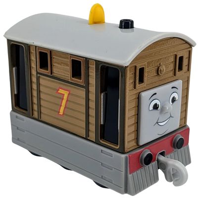 Thomas & Friends Toby Metal Diecast, All Engines Go, Fisher-Price Push-Along Toy Train for Preschool Kids Ages 3+, HTN28