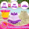 Elovien Beach Sand Toys, 50Pcs Sandbox Toys with 2 Collapsible Buckets, Mesh Backpack Bag, Shovels, Ice Cream, Cake & Castle Sand Molds, Summer Outdoor Travel Toys for Kids Toddlers Girls view 2