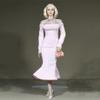 1/6 Scale Female Clothes,Female Customized Off Shoulder Skirt Long Dress Clothing for 12inch PH TBL JO UD Action Figure Body (Pink) view 1
