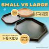 Learning Through PLAYtrays Black TUFF Tray, Small 27.5" Textured Sensory Play Tray for Kids, A Canvas for Creativity Sensory Bin, Sand and Water PLAYtray view 2