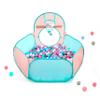 3 in 1 Pop Up Kids Play Tent with Tunnel and Ball Pit for Kids, Boys, Girls, Babies and Toddlers, Indoor/Outdoor Playhouse,Orange Pink/Light Green view 4