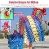 CMYUN Dragon Poi Dancer Dragon Poi Dance Ribbon Colorful, Adult Dancer Gymnastic Silk Ribbon with Head, Washable 3D Dragon Kite/Exercise Streamer, Spinning Poi (Size : Length - 8m/26ft) view 3