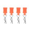 RC Body Clips Bent Springy R Pins,Body Shell Clip Pin Fixing Bracket Set,RC Model Bent Body Clip Accessory for 1/8 1/10 1/12 RC Car (Orange) view 1