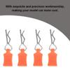 RC Body Clips Bent Springy R Pins,Body Shell Clip Pin Fixing Bracket Set,RC Model Bent Body Clip Accessory for 1/8 1/10 1/12 RC Car (Orange) view 3