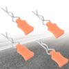 RC Body Clips Bent Springy R Pins,Body Shell Clip Pin Fixing Bracket Set,RC Model Bent Body Clip Accessory for 1/8 1/10 1/12 RC Car (Orange) view 4