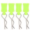 CDQL RC Body Clips Bent Springy R Pins,Body Shell Clip Pin Fixing Bracket Set,RC Model Bent Body Clip Accessory for 1/8 1/10 1/12 RC Car (Yellowish Green) view 1