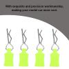 CDQL RC Body Clips Bent Springy R Pins,Body Shell Clip Pin Fixing Bracket Set,RC Model Bent Body Clip Accessory for 1/8 1/10 1/12 RC Car (Yellowish Green) view 3