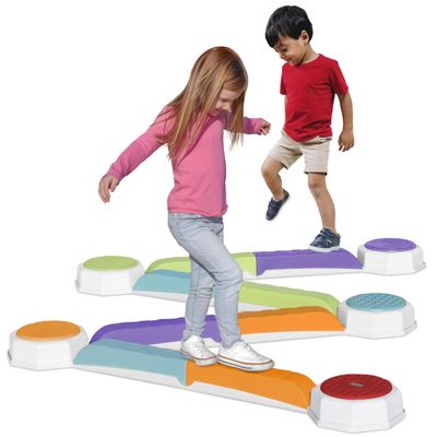 Balance Beam and Toddler Stepping Stones for Kids 13 Pieces, Sensory Play Toys for Toddlers, Indoor or Outdoor Play, Easy Stackable Storage