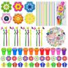 134 Pcs Flower Summer Party Favors Bulk,Daisy Tea Party Supplies Goodie Bag Stuffers, Garden Birthday Gifts, Spring Classroom Prizes, School Stationery Set with Notebooks Pens Pencils Stickers view 1