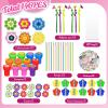 134 Pcs Flower Summer Party Favors Bulk,Daisy Tea Party Supplies Goodie Bag Stuffers, Garden Birthday Gifts, Spring Classroom Prizes, School Stationery Set with Notebooks Pens Pencils Stickers view 3