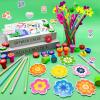 134 Pcs Flower Summer Party Favors Bulk,Daisy Tea Party Supplies Goodie Bag Stuffers, Garden Birthday Gifts, Spring Classroom Prizes, School Stationery Set with Notebooks Pens Pencils Stickers view 4