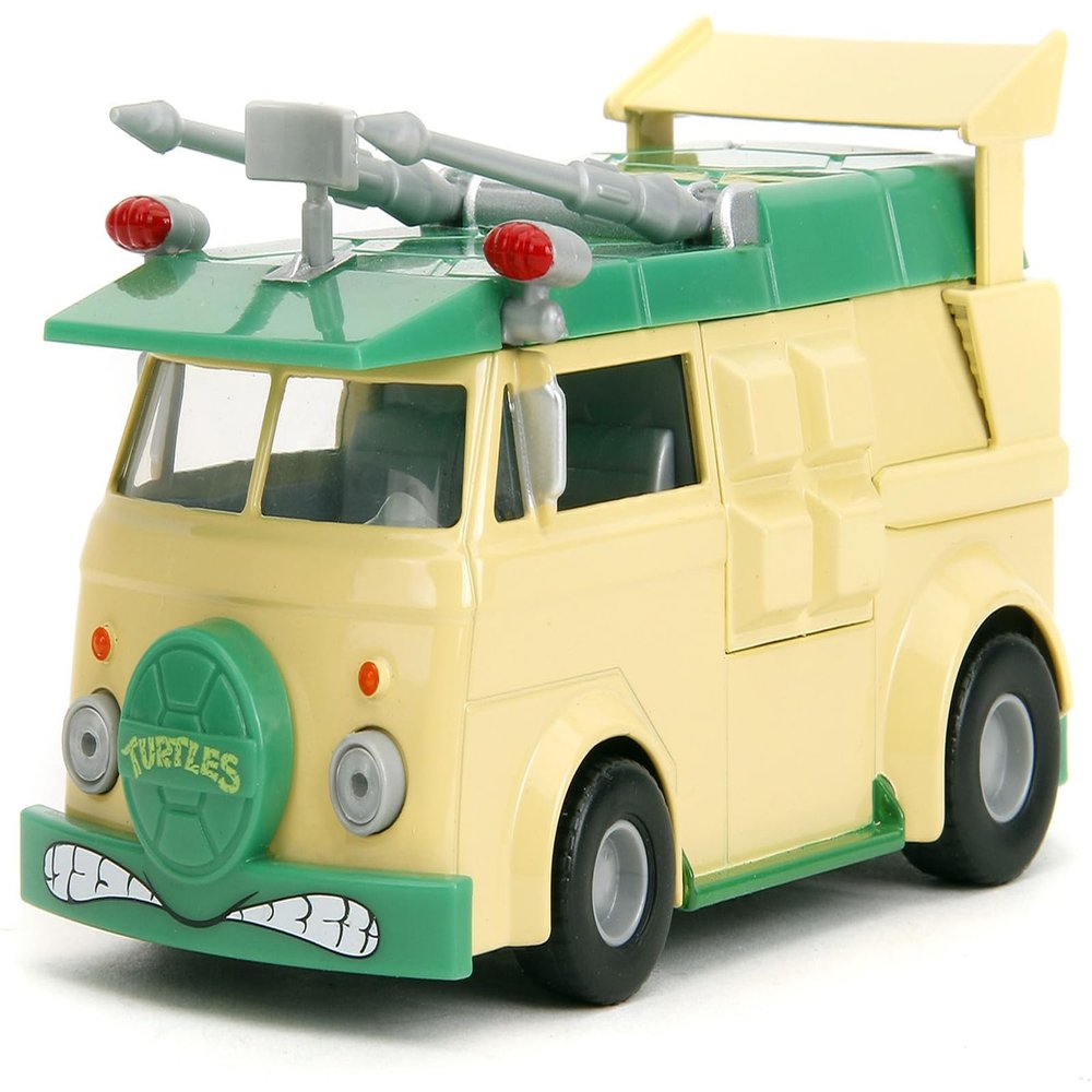 Party Wagon Green and Beige Ninja Turtles Hollywood Rides Series Diecast Model Car by Jada 34723