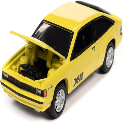 1981 Chevy Citation X-11 Bright Yellow Classic Gold Collection Series Limited Edition to 8476 Pieces Worldwide 1/64 Diecast Model Car by Johnny Lightning JLCG030-JLSP280B