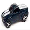 2005 Chevy SSR Pickup Truck Bermuda Blue Metallic with White Stripes Classic Gold Collection Series Limited Edition to 8476 Pieces Worldwide 1/64 Diecast Model Car Johnny Lightning JLCG030-JLSP279A view 1