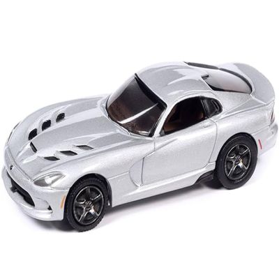2014 Viper SRT Billet Silver Metallic Classic Gold Collection Series Limited Edition to 8956 Pieces Worldwide 1/64 Diecast Model Car by Johnny Lightning JLCG030-JLSP282B