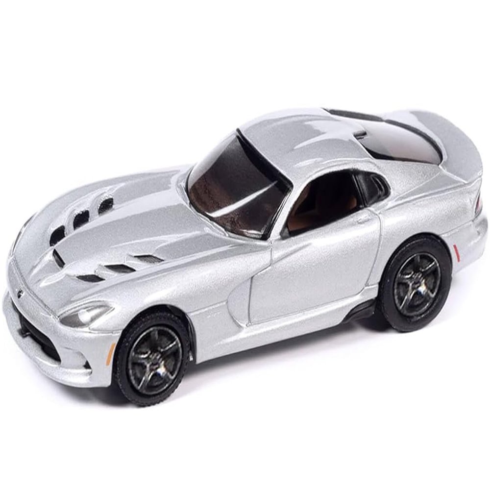 2014 Viper SRT Billet Silver Metallic Classic Gold Collection Series Limited Edition to 8956 Pieces Worldwide 1/64 Diecast Model Car by Johnny Lightning JLCG030-JLSP282B