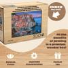 Buffalo Games - 500 Piece Wooden Jigsaw Puzzle - Cinque Terre - Unique Cut Pieces - Wooden Box - Full Size Poster, Ages 14 view 4