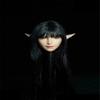 1/6 Scale Beauty Elf Girl Pale Skin Planted Hair Head Sculpt Carved for 12inch Action Figure Body Collection (Long Black Hair) view 1