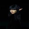1/6 Scale Beauty Elf Girl Pale Skin Planted Hair Head Sculpt Carved for 12inch Action Figure Body Collection (Long Black Hair) view 3