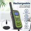 QUOLIX Walkie Talkies for Kids 3 Pack, Rechargeable Kids Walkie Talkies Toy for 3-12 YrO Boys, Long Range Walkie Talkie with 22 Channels & Flashlight Birthday Gifts for Kids Outdoor Adventure view 4
