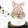 1 Pack 60th Birthday Cake Topper Glitter Straight Outta 1966 Sixty Awesome Since 1966 Cake Pick 60 Fabulous Cake Decorations for 60th Birthday Wedding Anniversary Party Supplies Rosegold view 3