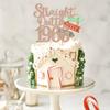1 Pack 60th Birthday Cake Topper Glitter Straight Outta 1966 Sixty Awesome Since 1966 Cake Pick 60 Fabulous Cake Decorations for 60th Birthday Wedding Anniversary Party Supplies Rosegold view 4