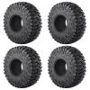 4pcs 1.9inches Wheel Rubber Tires with Sponge for 1/10 Axial SCX10III AXI03007 Crawler Upgrade view 1