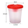 BE-TOOL 4 Pcs Non Spill Paint Pots with Double Cover Art Supplies Paint Cups with Lids for Paint Tinting Cup Cleaning Brushes 250 ML (Blue) view 2