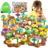 Funsland Flower Garden Building Toys for Girls: 272 PCS Kids Gardening Kit Set Gifts for 3 4 5 6 7 Year Old Toddler view 1