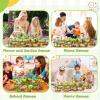 Funsland Flower Garden Building Toys for Girls: 272 PCS Kids Gardening Kit Set Gifts for 3 4 5 6 7 Year Old Toddler view 3