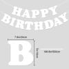 Adecortalk White Happy Birthday Banner Sign Birthday Backdrop Party Supplies for Kids Boys Girls Birthday Party Decorations view 2