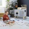 JOCCA - Children's Wooden Kitchen | Children's Toy Kitchen with Accessories | Vintage Retro Kitchen for Children | Wooden Toy Kitchen | Over 3 Years, 36 Months view 2